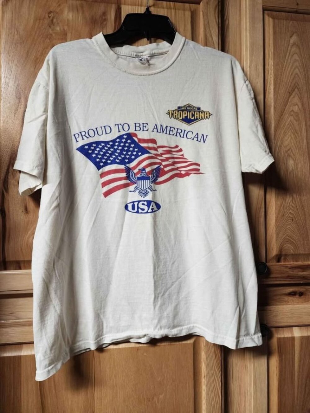 Anvil Off White Tropicana Las Vegas Crew Neck Cotton T-Shirt Adult Size L